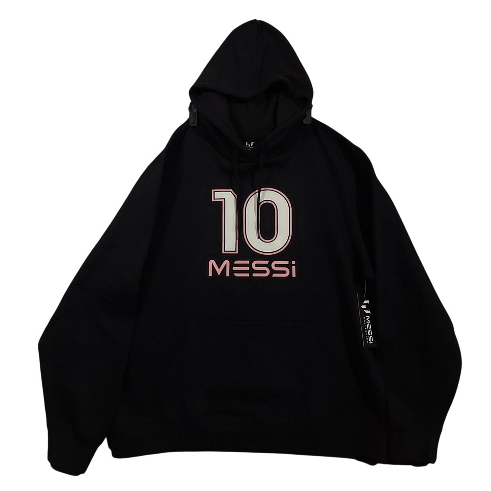Messi Collection Hoodie Sweatshirt Mens‎ 2XL Black Soccer 10 Pullover Fleece